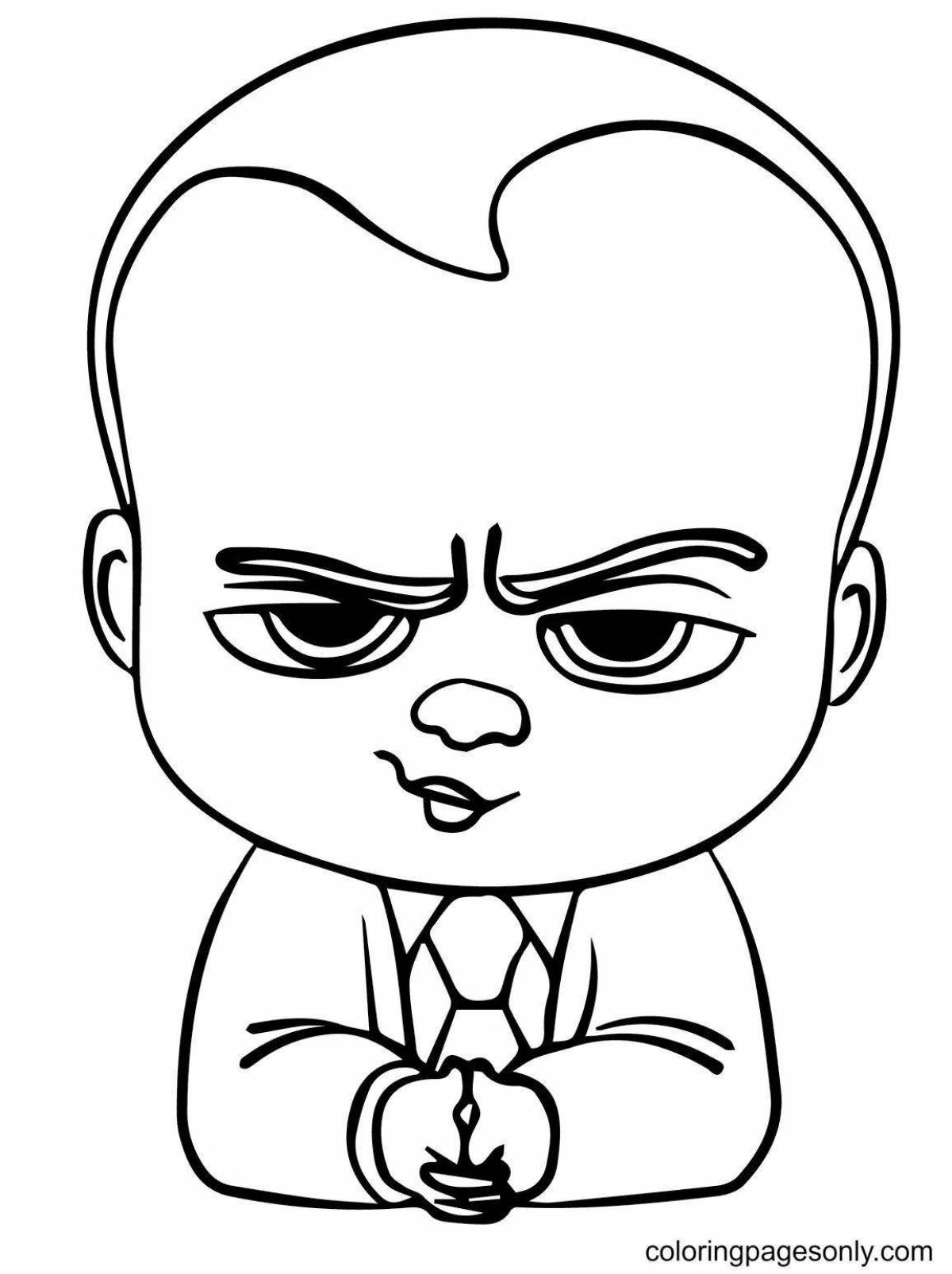 Charming baby boss coloring book