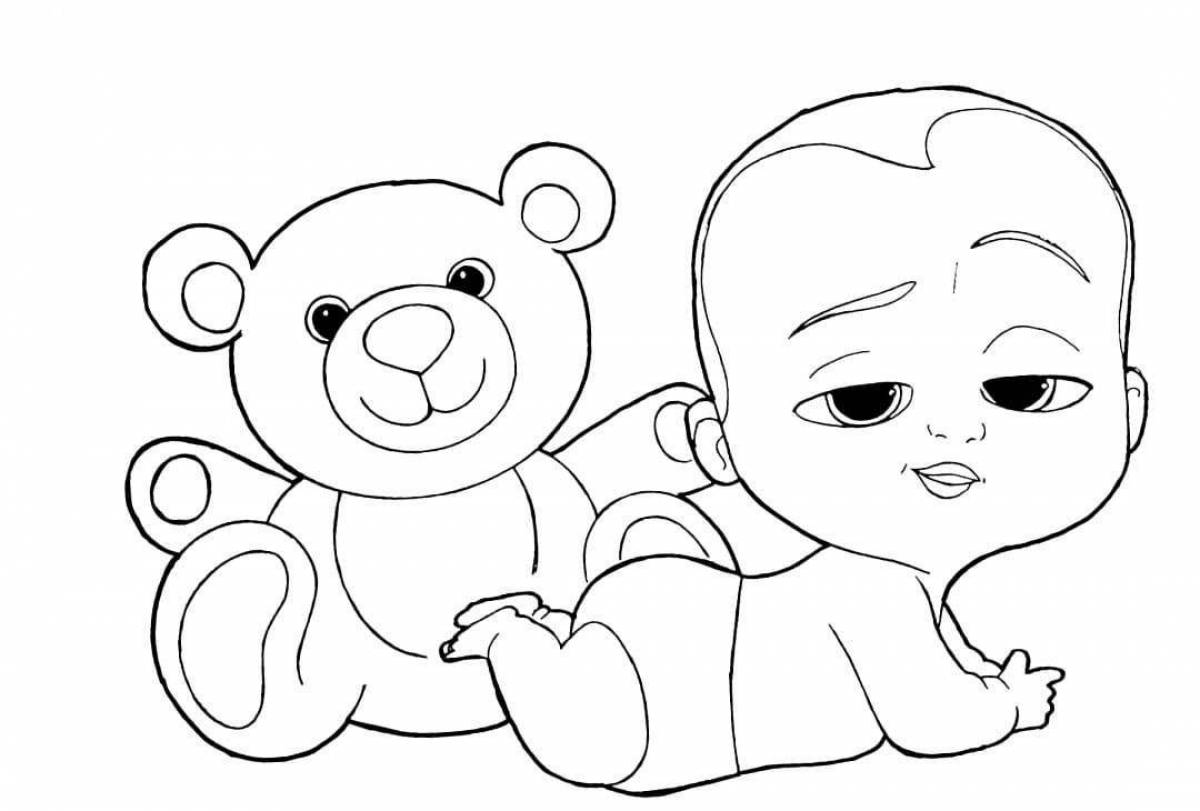 Attractive baby boss coloring page