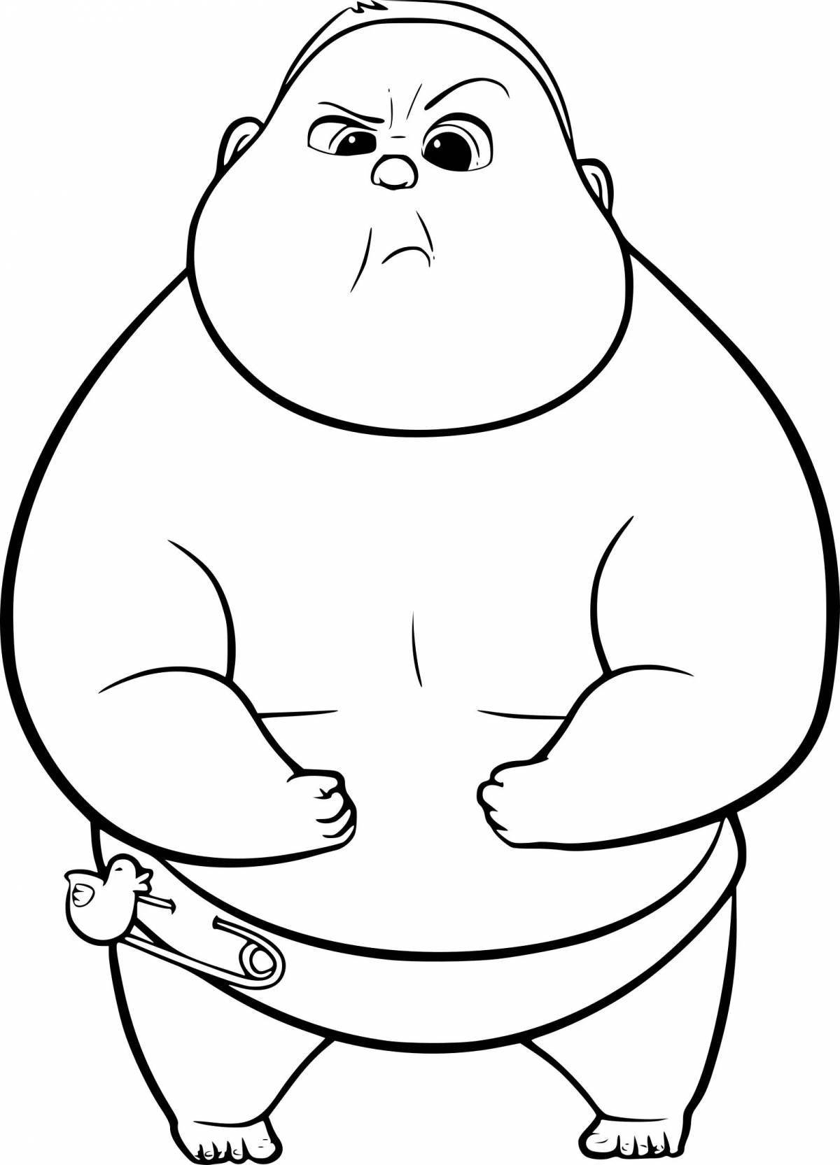 Coloring page adorable baby boss