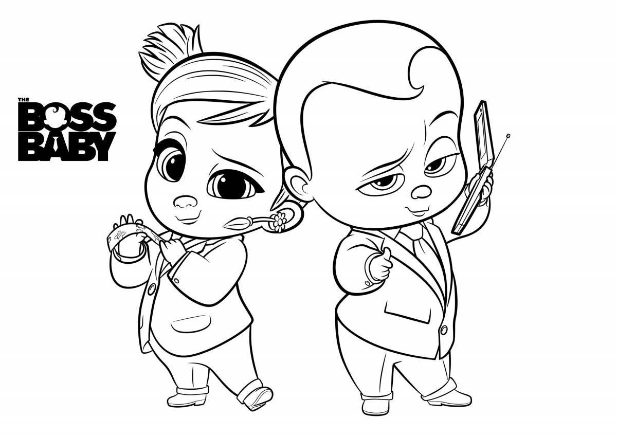 Coloring page witty baby boss