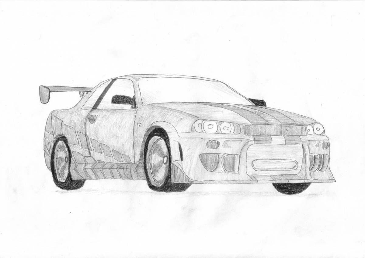 Gorgeous nissan skyline from fast and furious 2