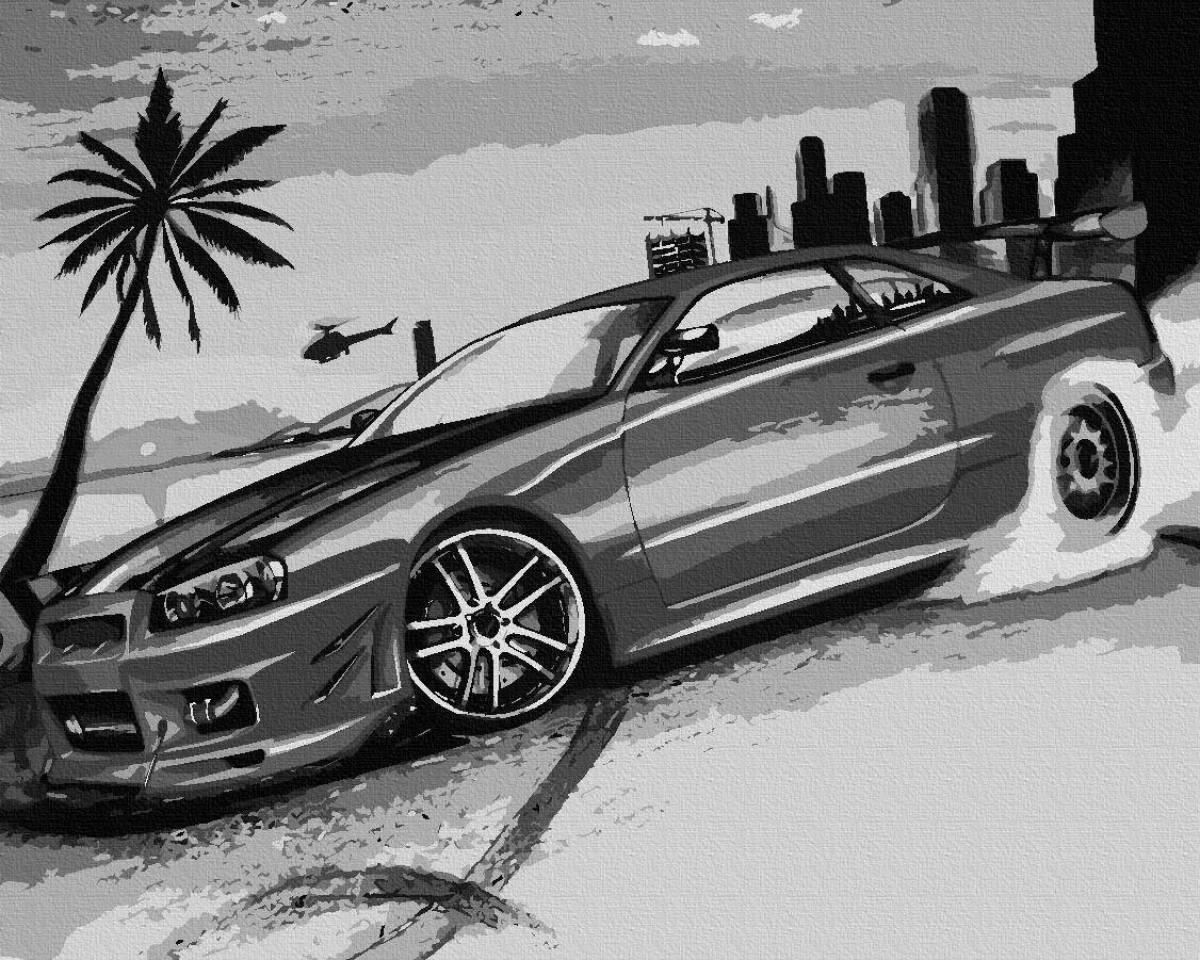 Gorgeous nissan skyline from fast and furious 2