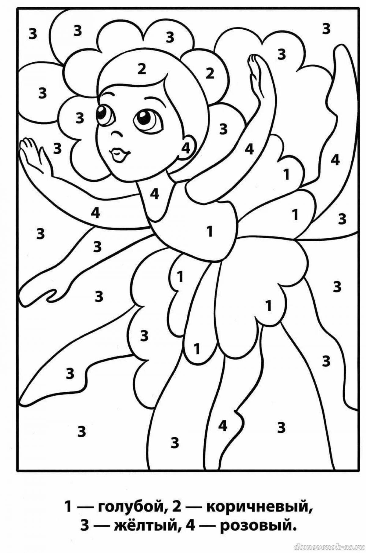 Joyful coloring by numbers for kids 5 6