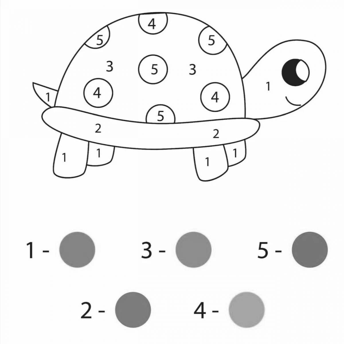 Развлекательная раскраска по номерам для детей 5 6