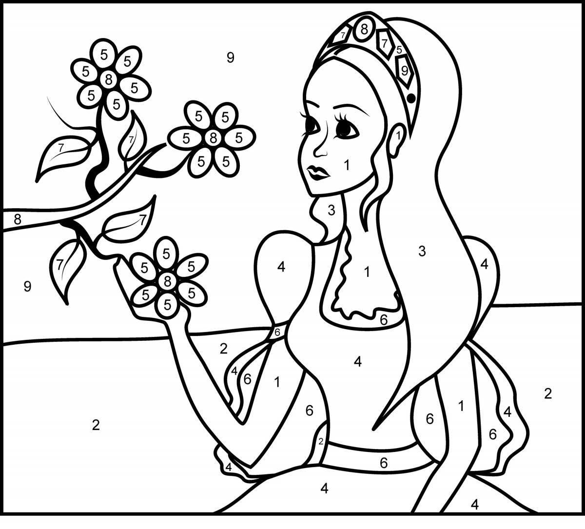 Magic coloring game for girls 6-7 years old