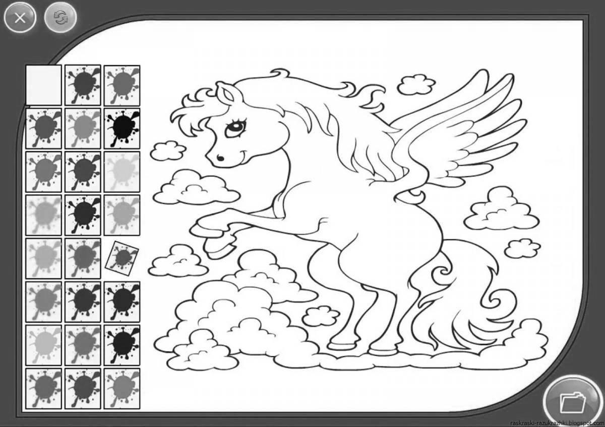 Attractive coloring game for girls 6-7 years old