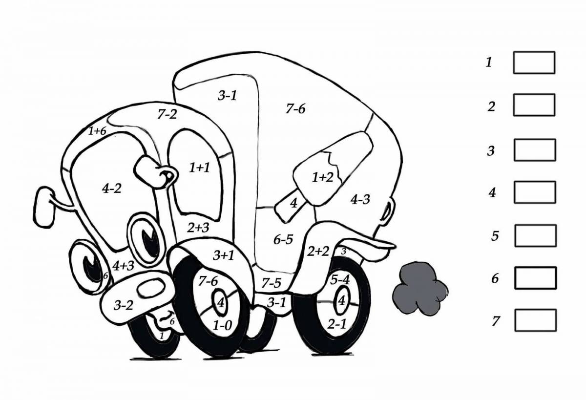 1st grade math coloring book with imagination