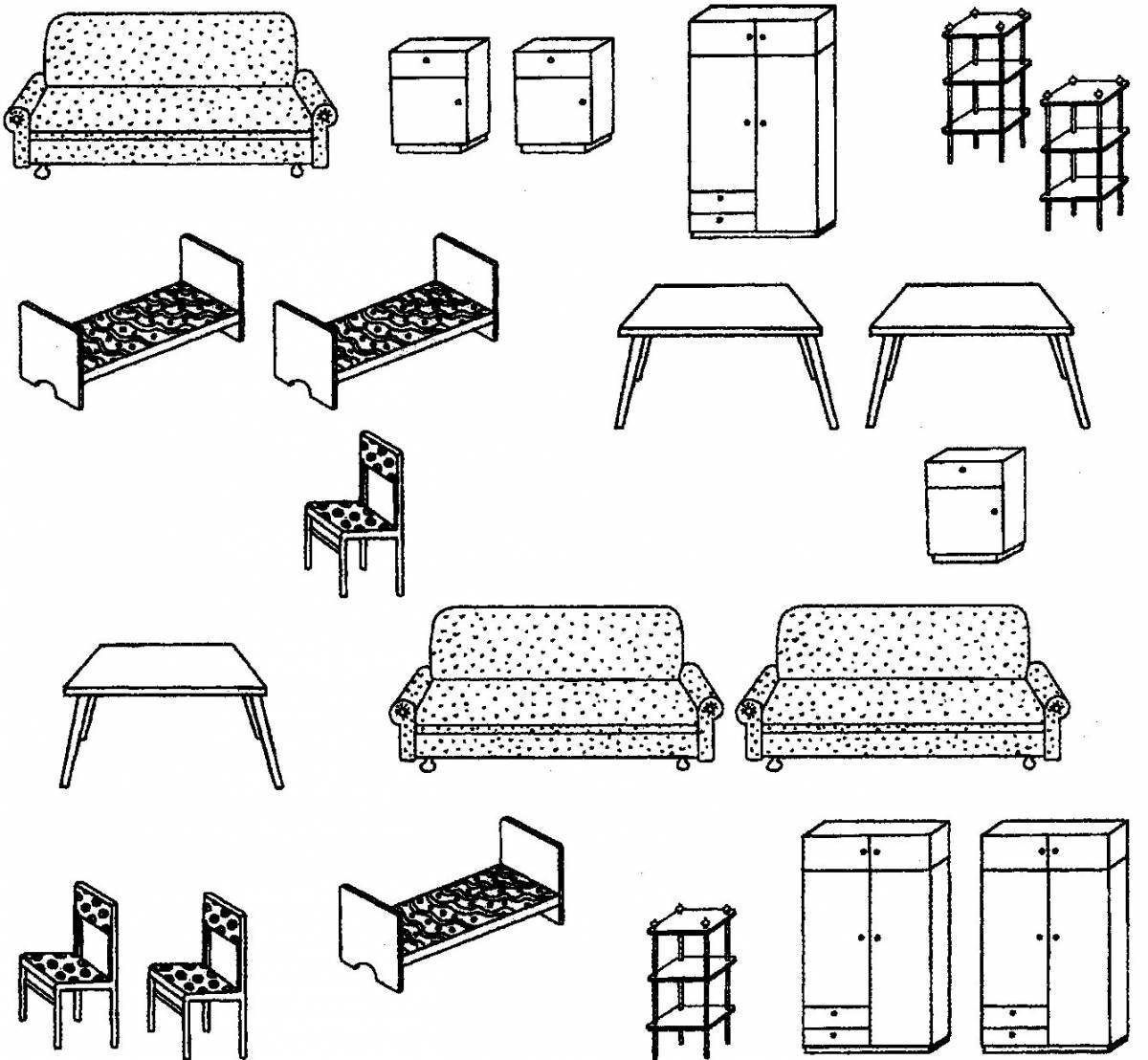 Fun furniture coloring