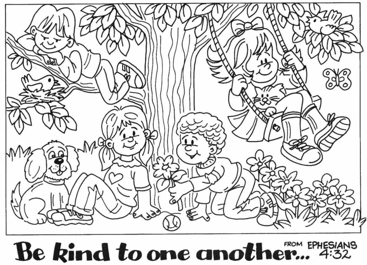 Great friendship coloring book
