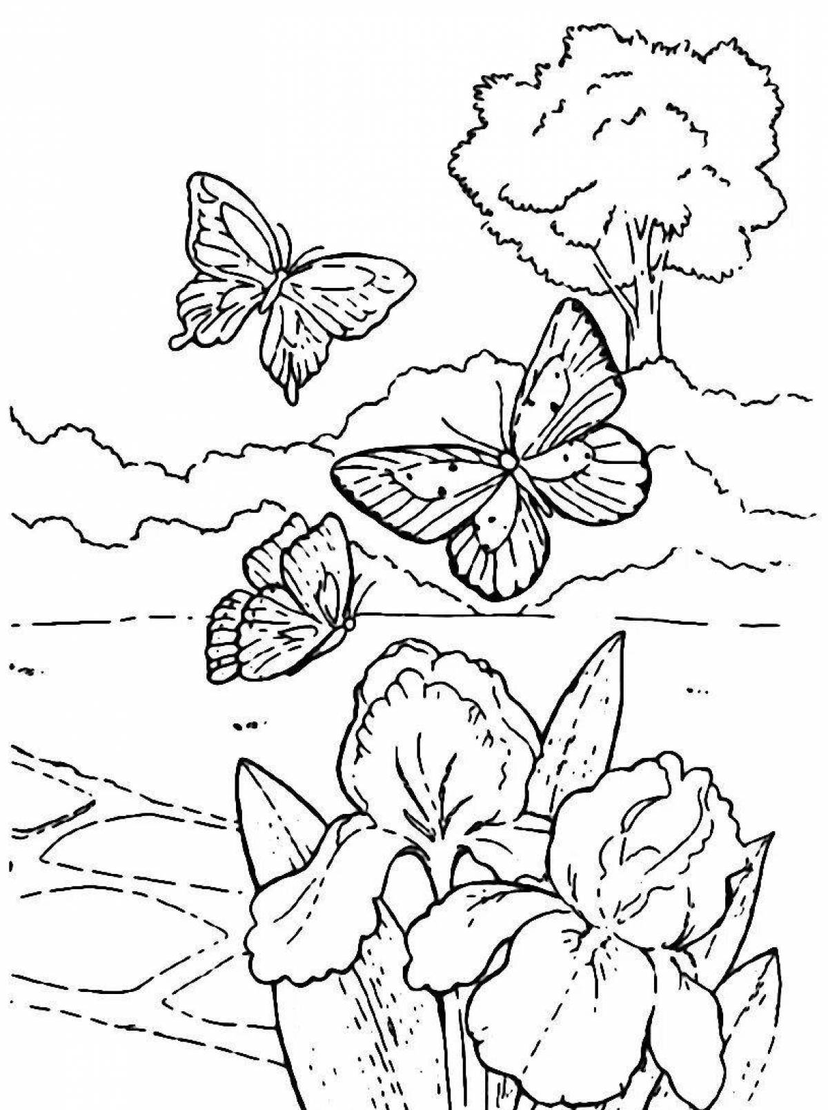 Majestic nature coloring book for 7-8 year olds
