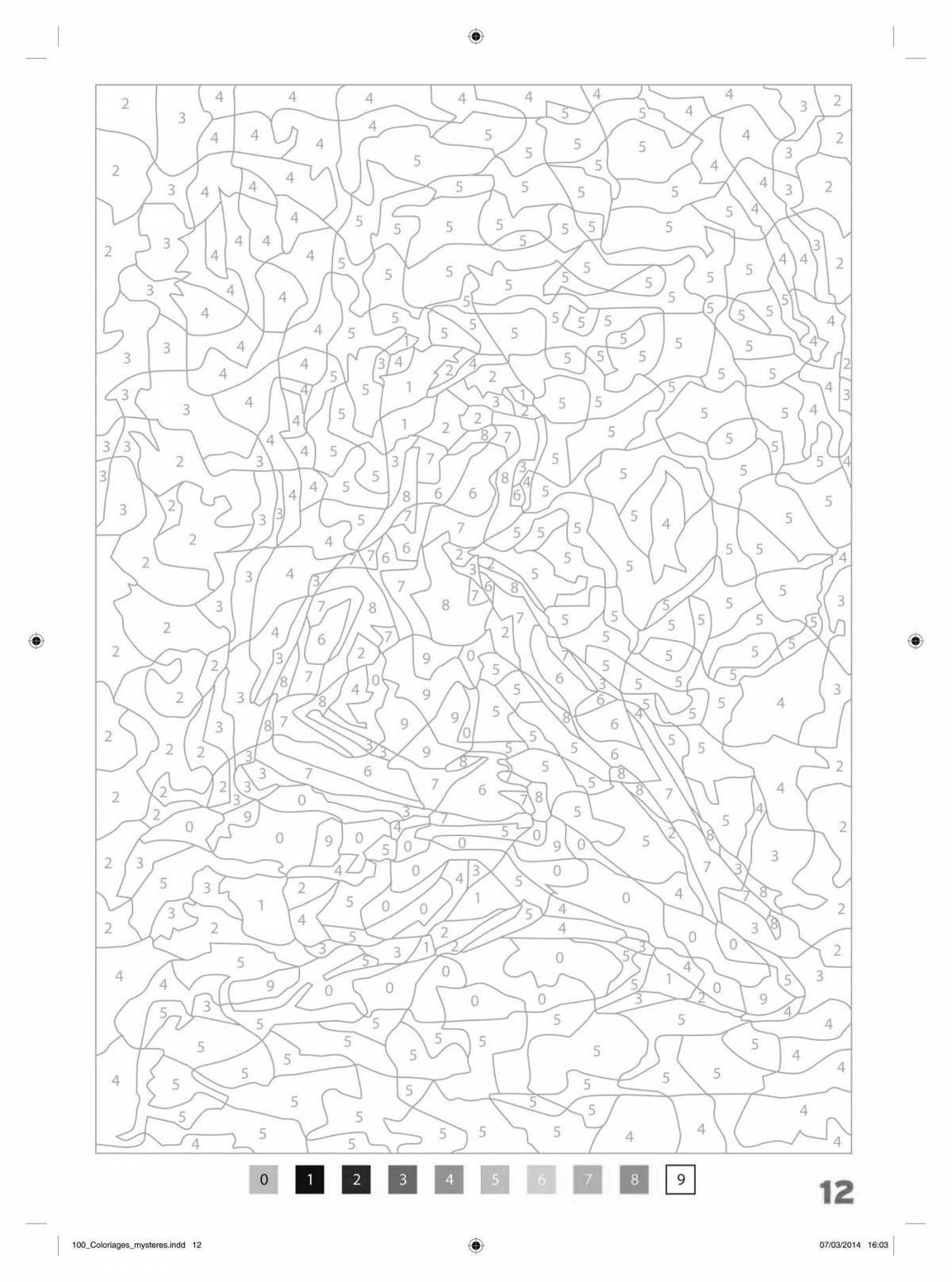 Complex by numbers with palette #3