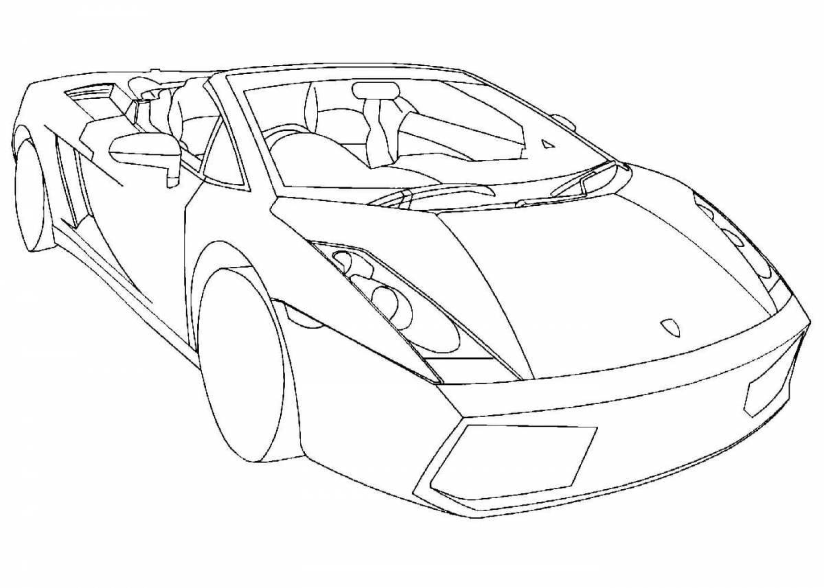 Violent lamborghini coloring book for boys