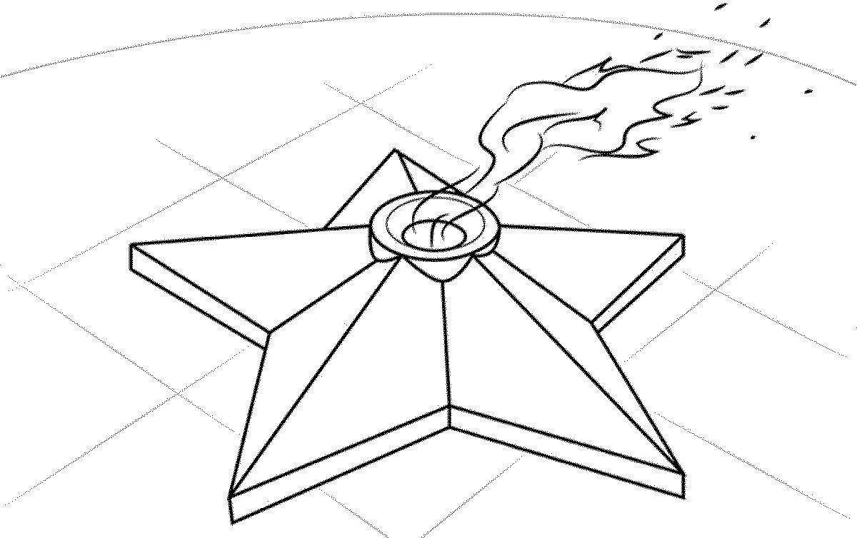 Brilliantly drawn May 9 eternal flame coloring page