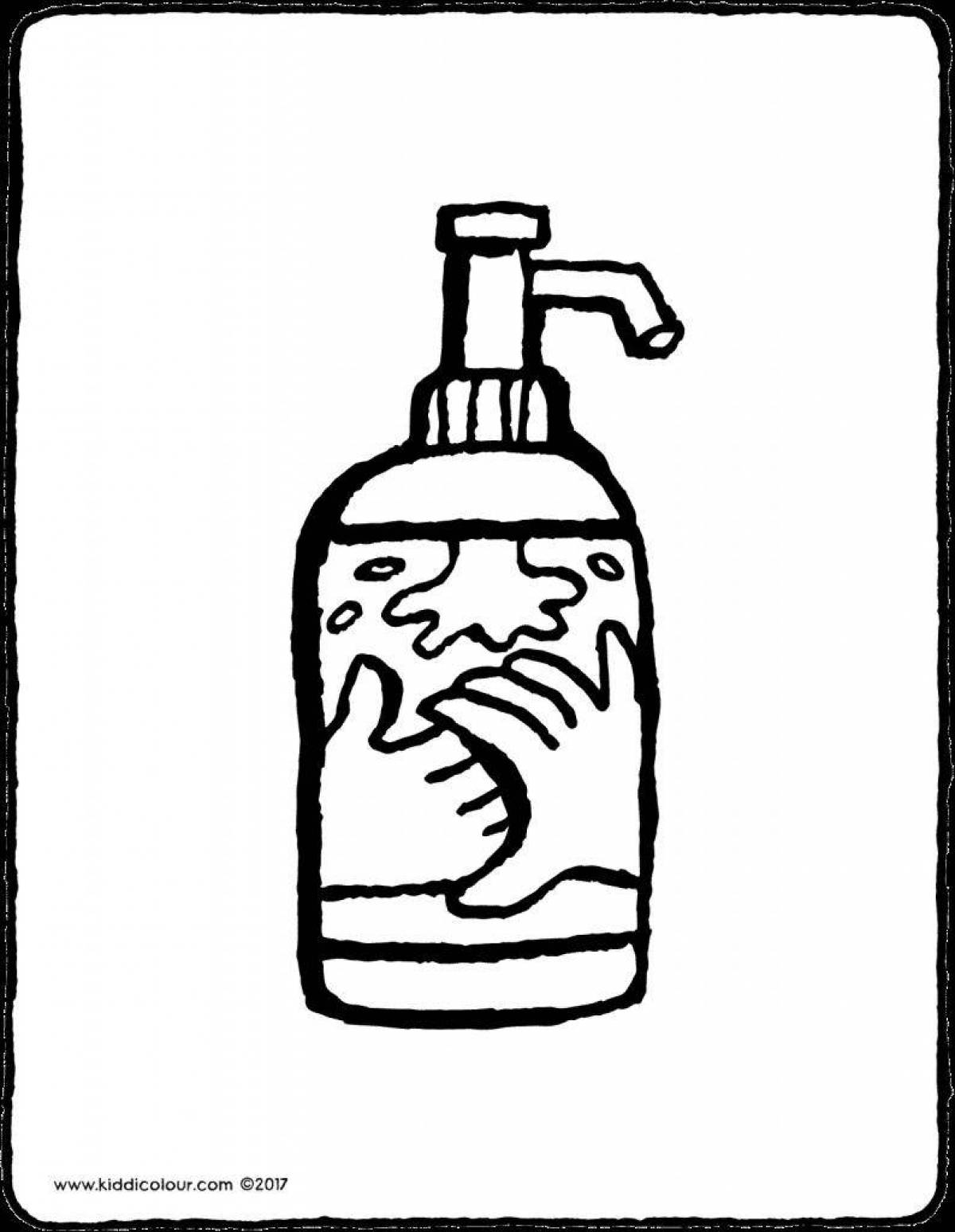 Amazing soap coloring page for 3-4 year olds