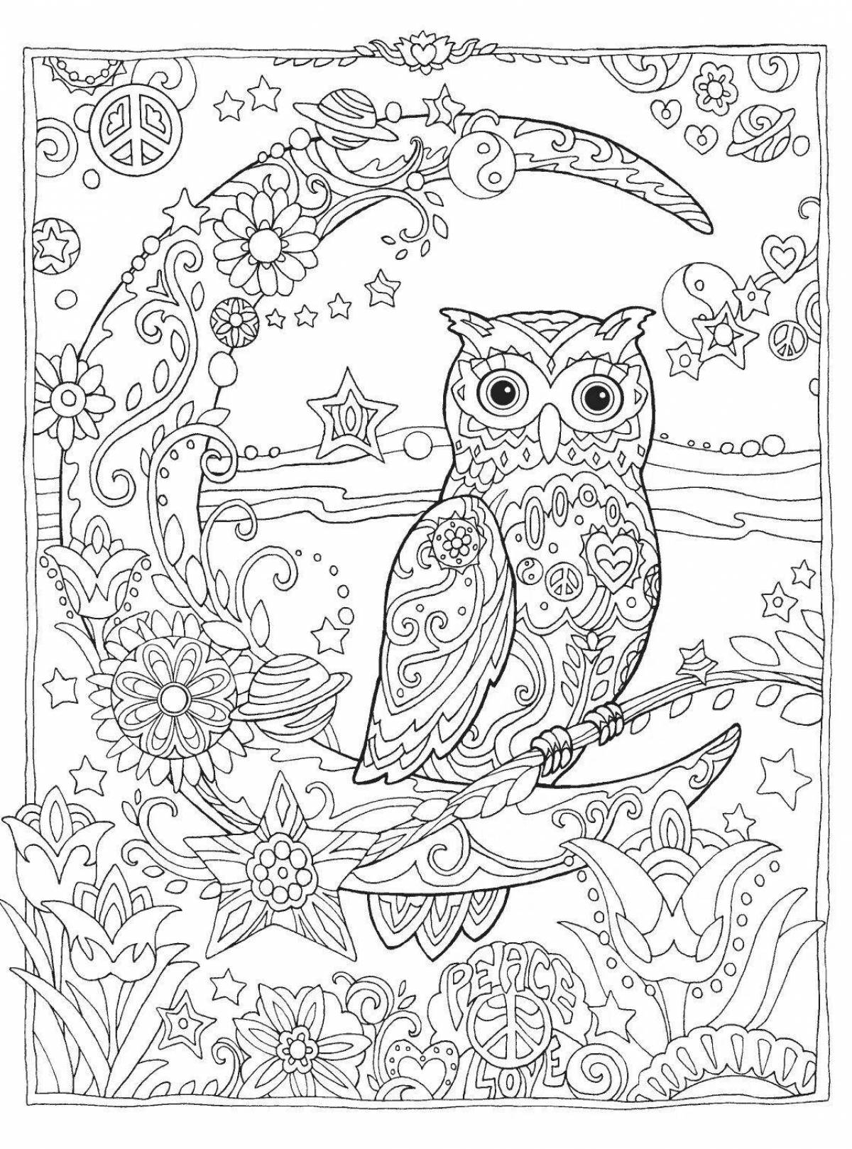 Mentally relaxing coloring book for children