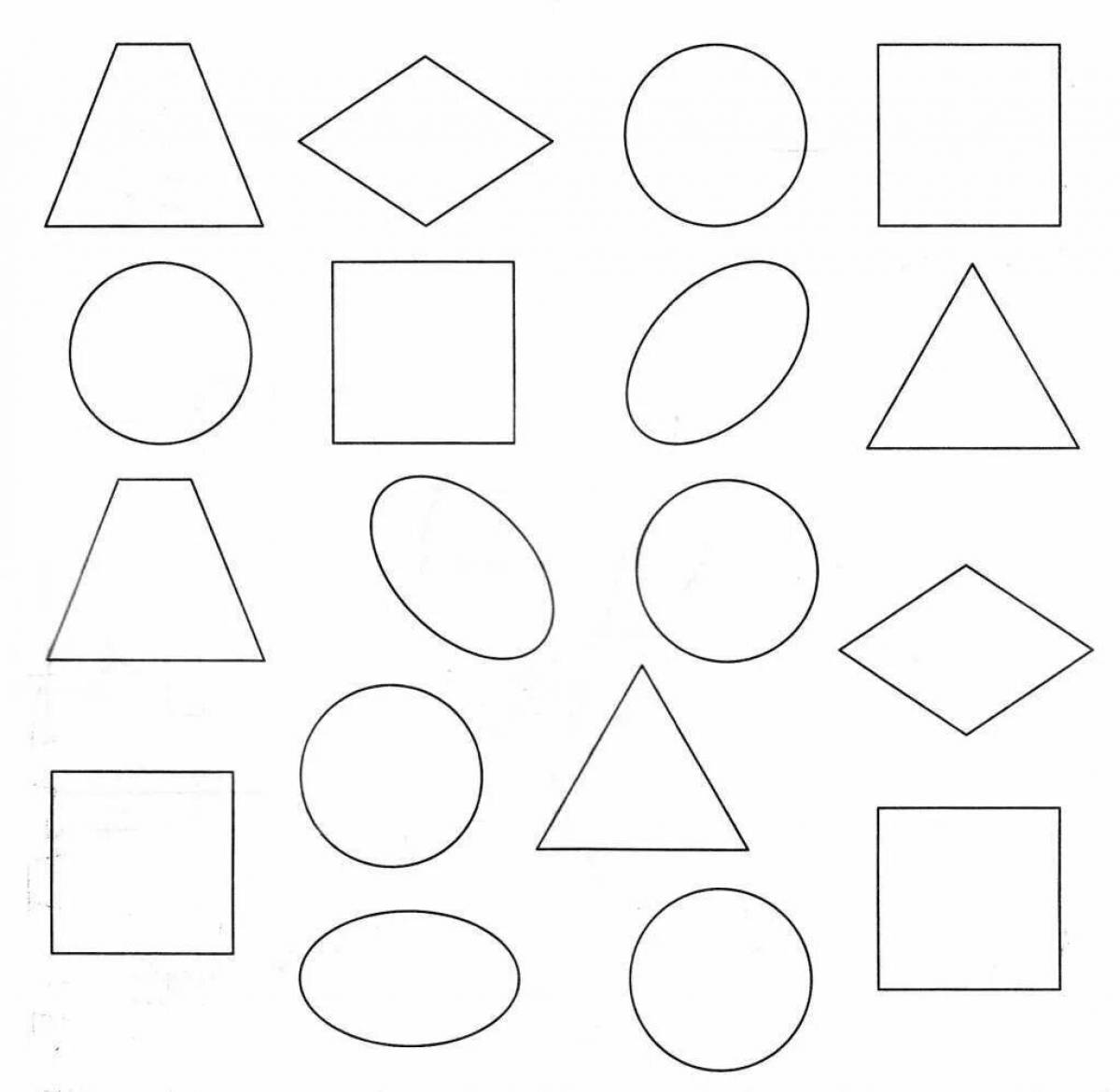 Colorful geometric shapes in kindergarten