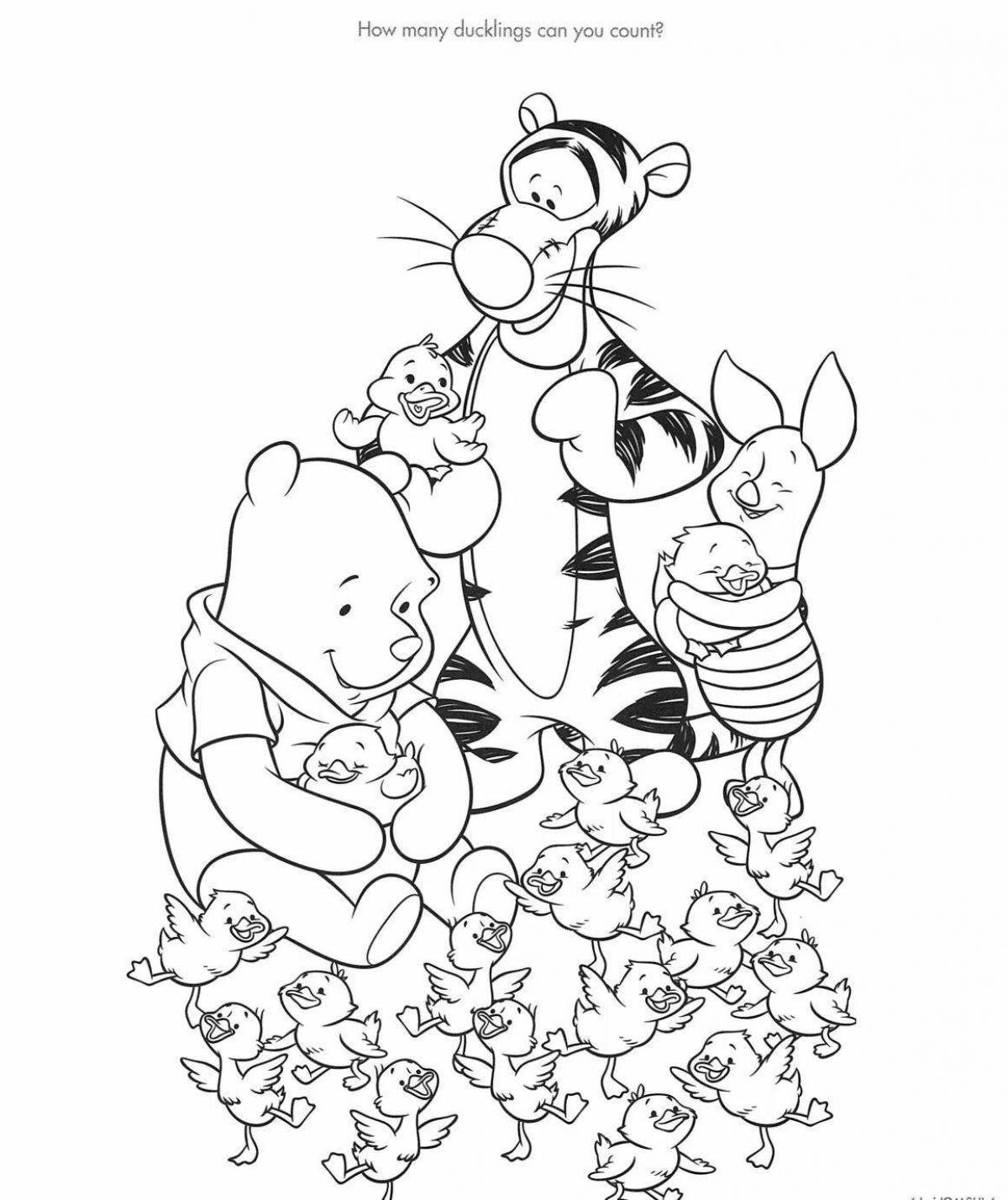 Glorious winnie the pooh and his friends soviet coloring