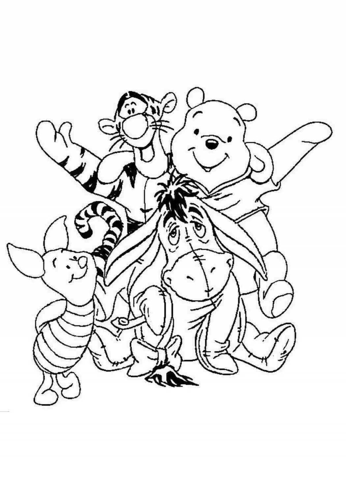 Radiant winnie the pooh and his friends soviet coloring
