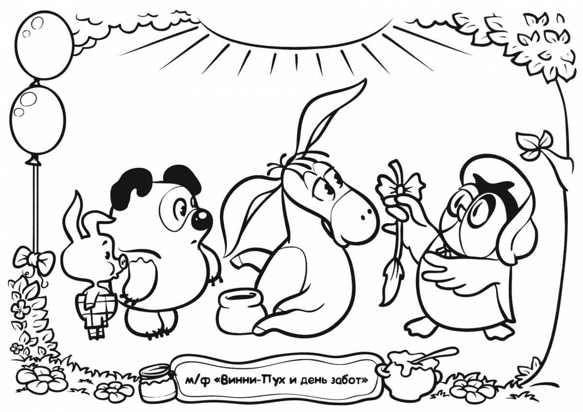 Exquisite winnie the pooh and his friends soviet coloring