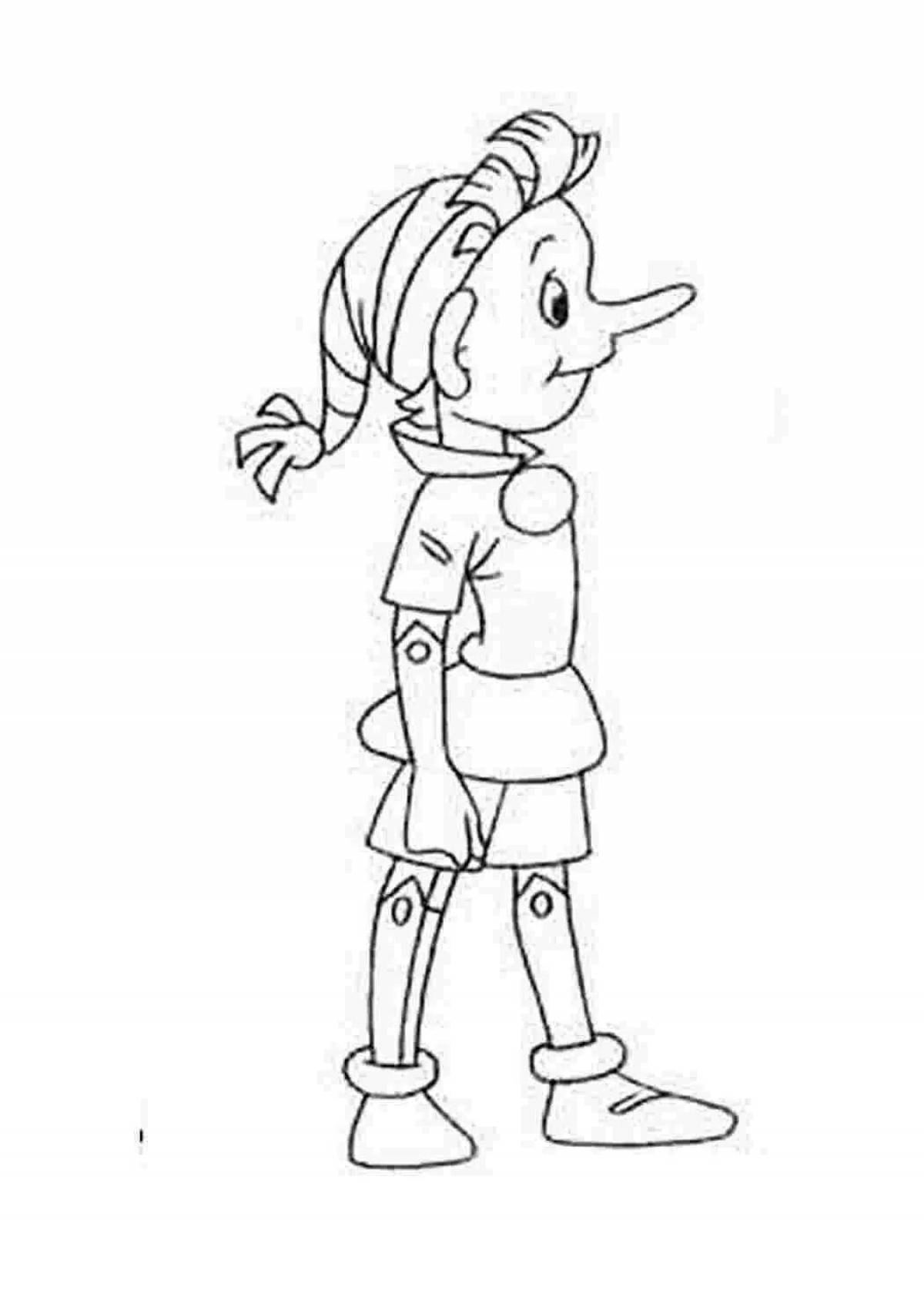 Shiny Pinocchio coloring page