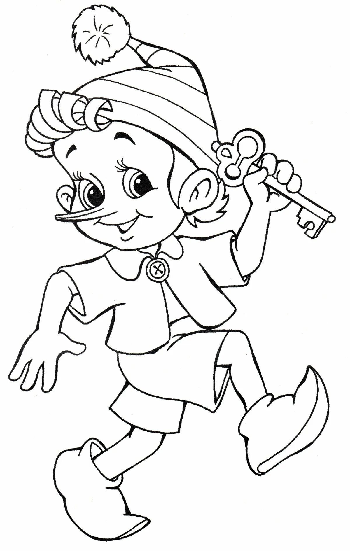 Awesome pinocchio coloring book