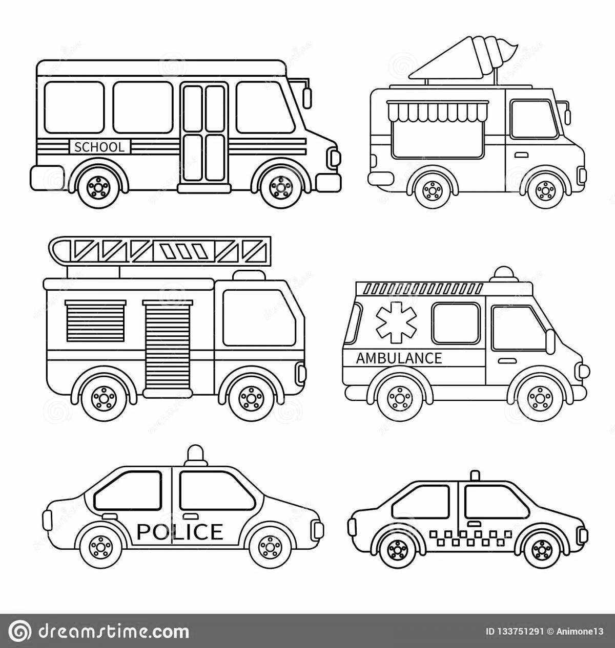Colorific special transport coloring page для детей 6-7 лет