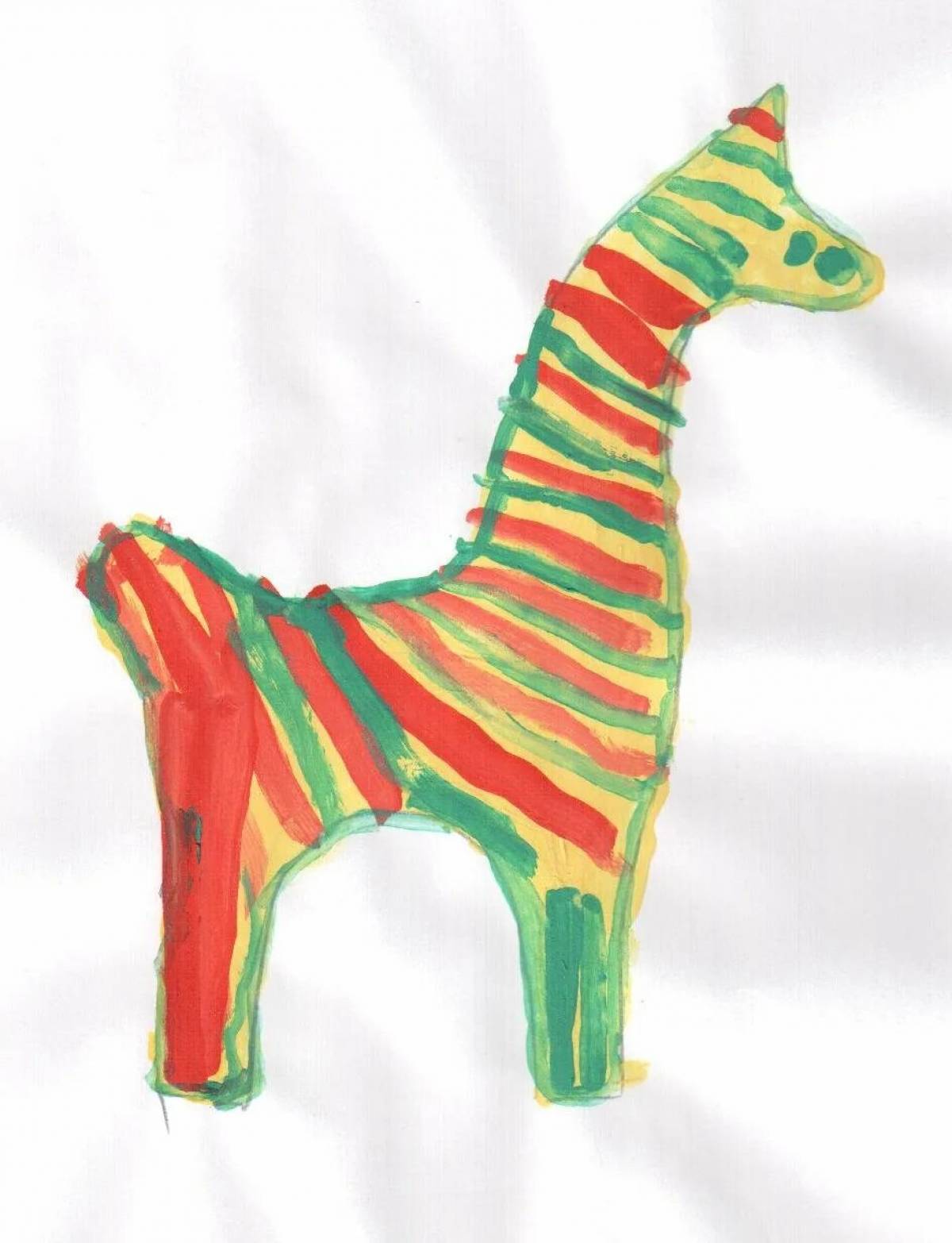 Раскраска сказочная филимоновская лошадь