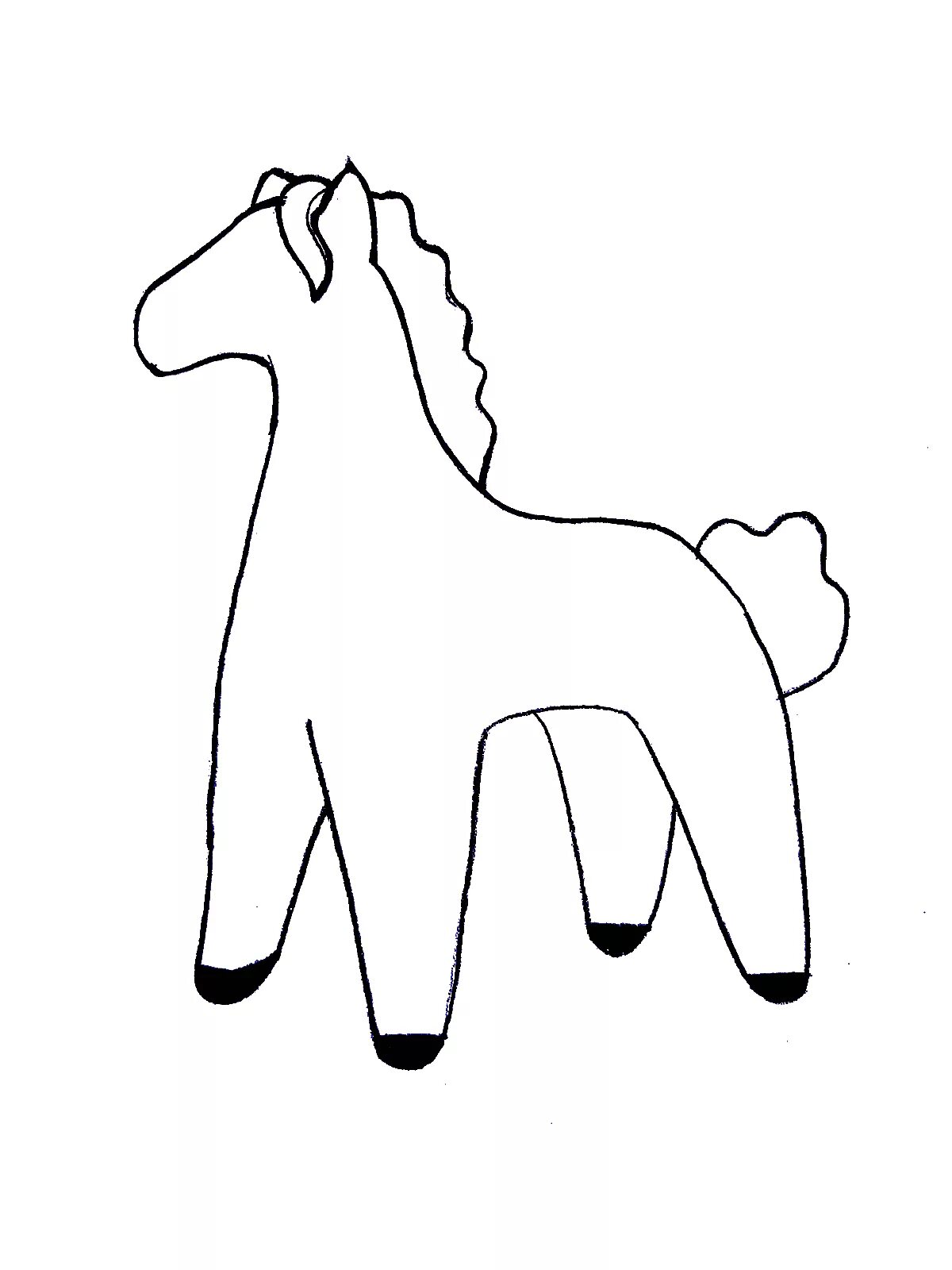 Раскраска безупречная филимоновская лошадь