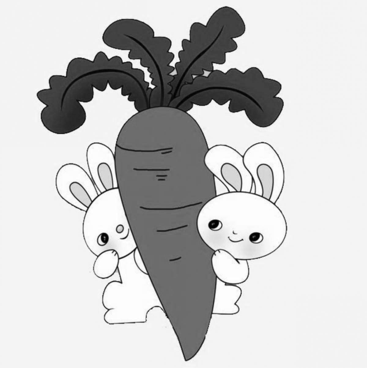 Cute carrot coloring for bunny 2 junior group