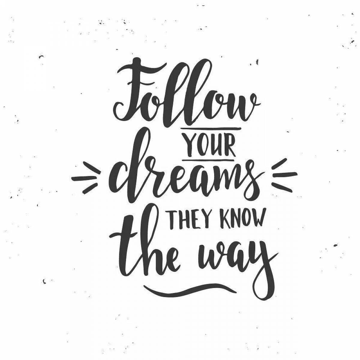 Coloring magical follow your dream song minus band