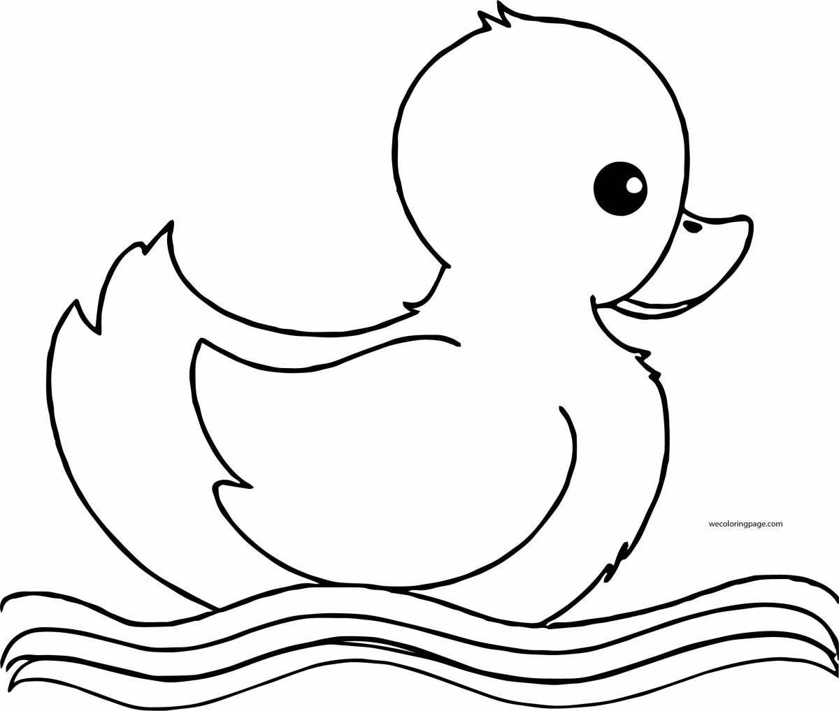 Creative duck coloring book for 3-4 year olds