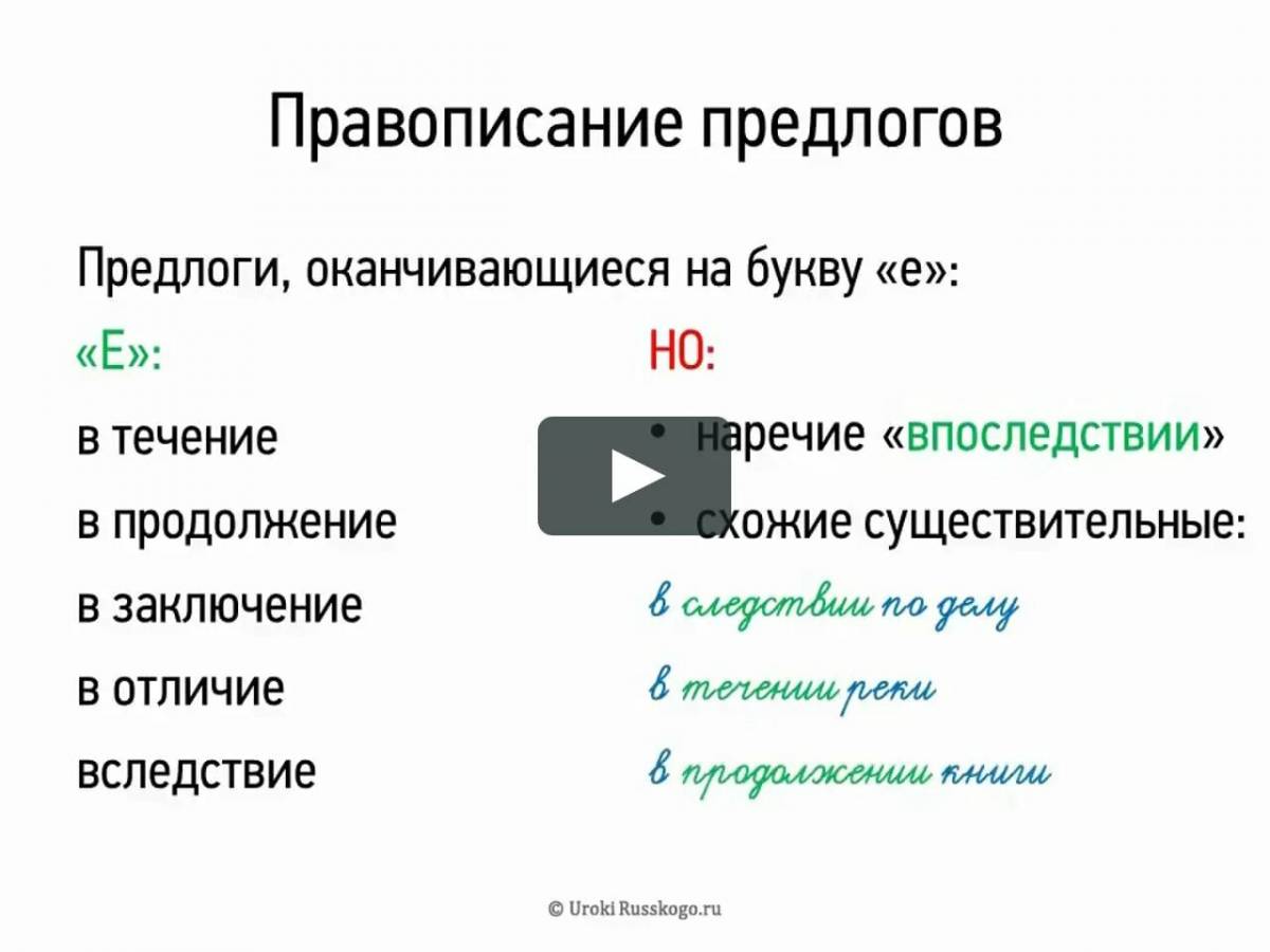 Производные предлоги карточки. Написание предлогов в течение в продолжение. Е И на конце производных предлогов. Предлоги в продолжение вследствие. Правописание предлогов в течение.