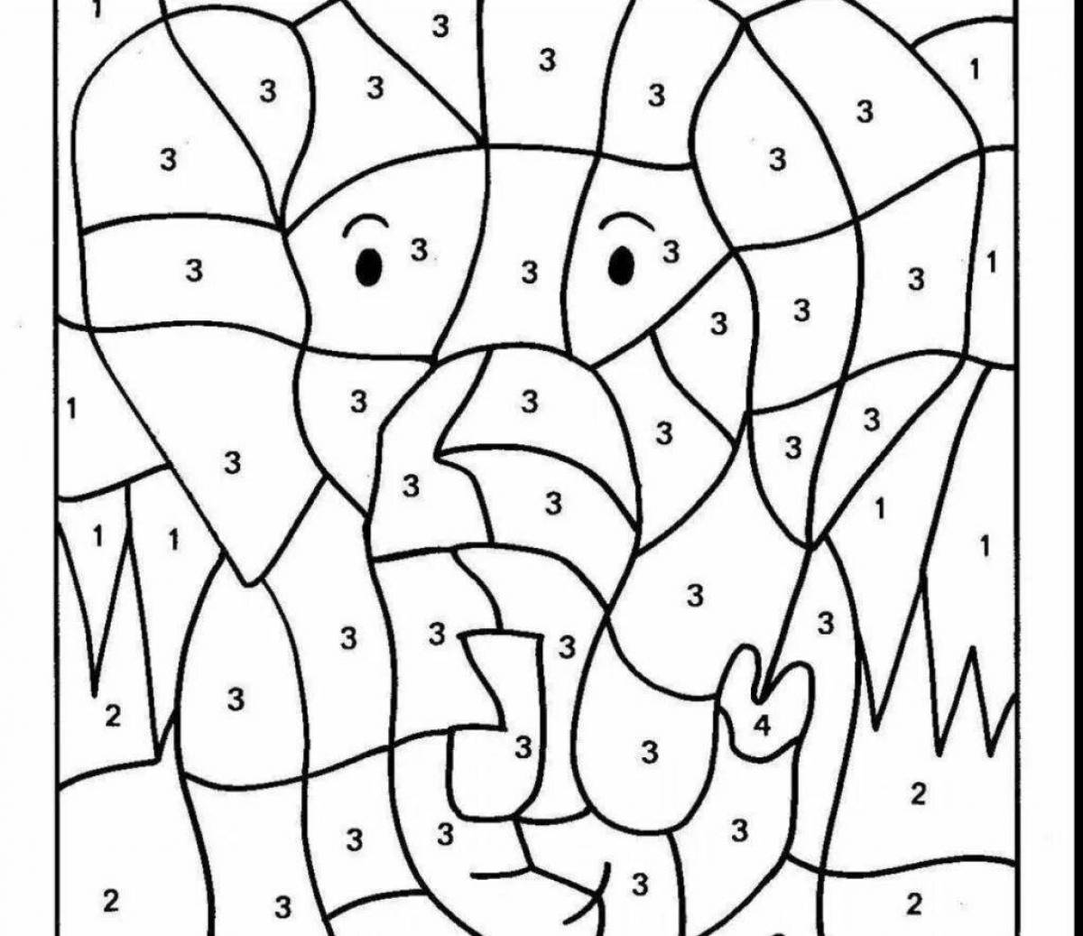 Fun coloring game by cells and numbers