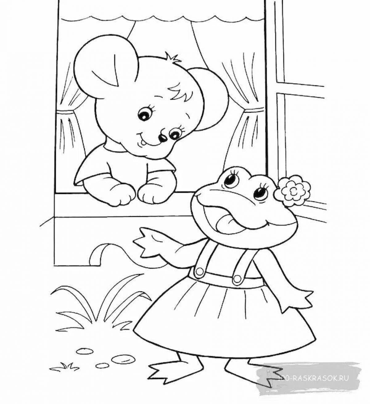 Little mouse enthusiastic coloring