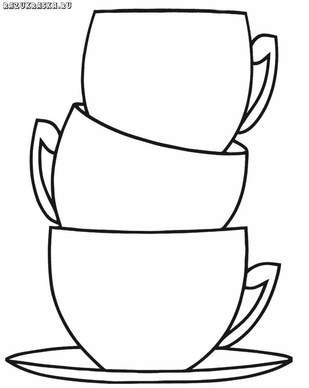 Fun cup coloring for kids