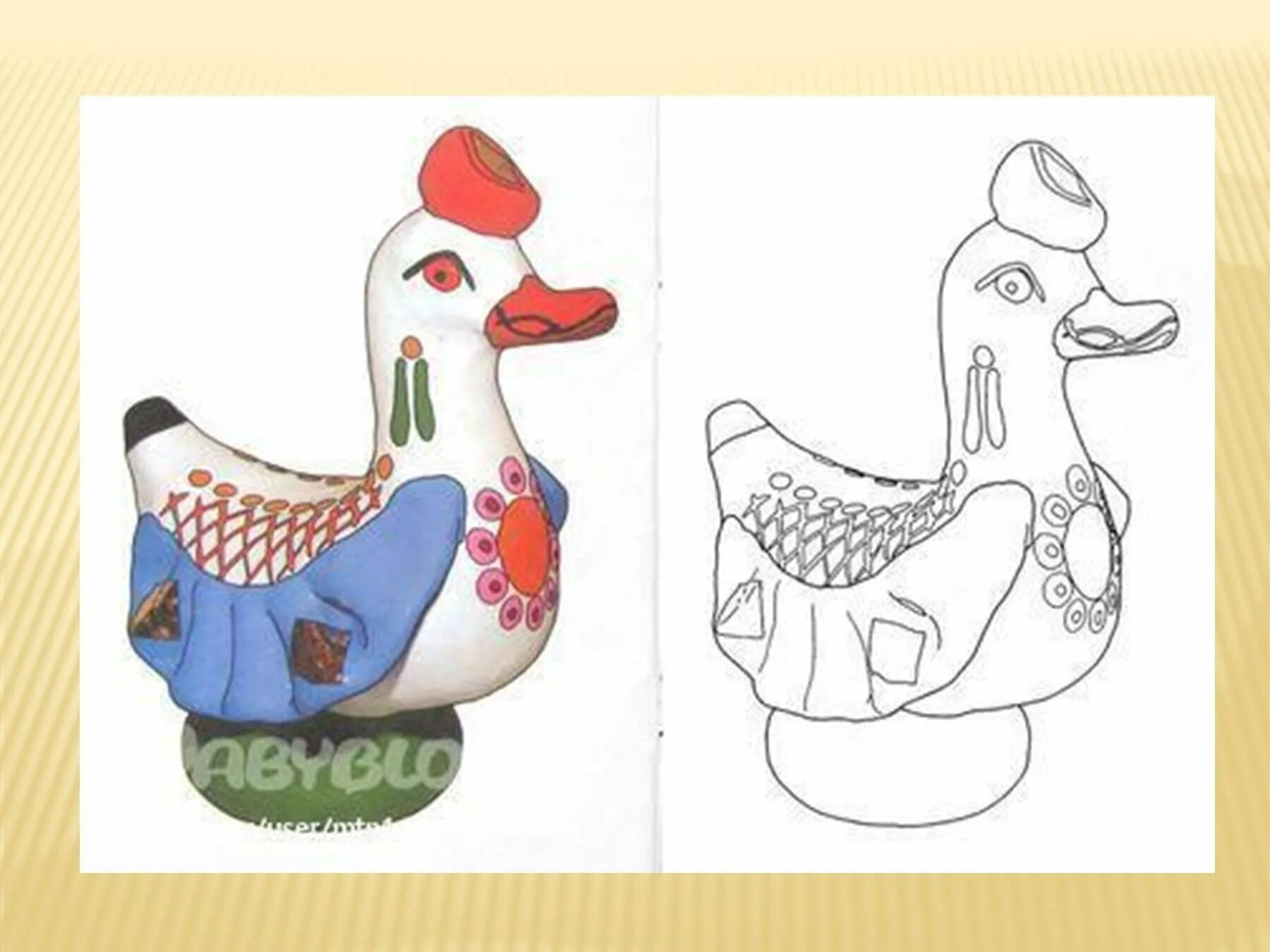 Dymkovo toy for children duck #5