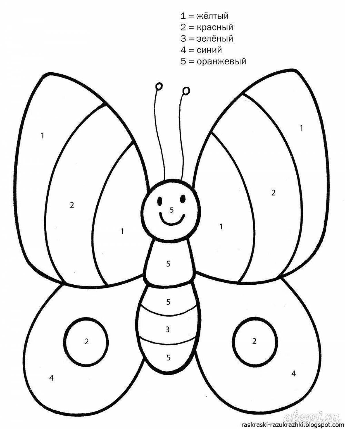 Adorable math coloring book for 3-4 year olds