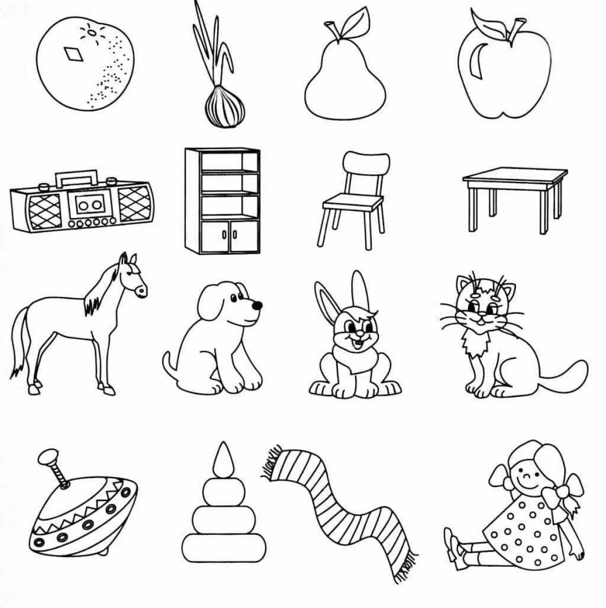 Развивающая раскраска логопедия для детей 3-4 лет