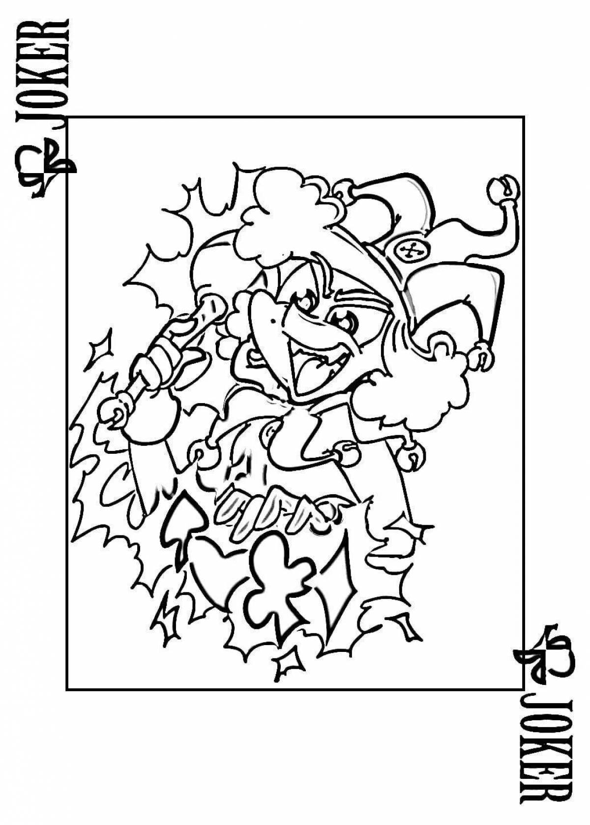 Coloring page fun spade 13 card