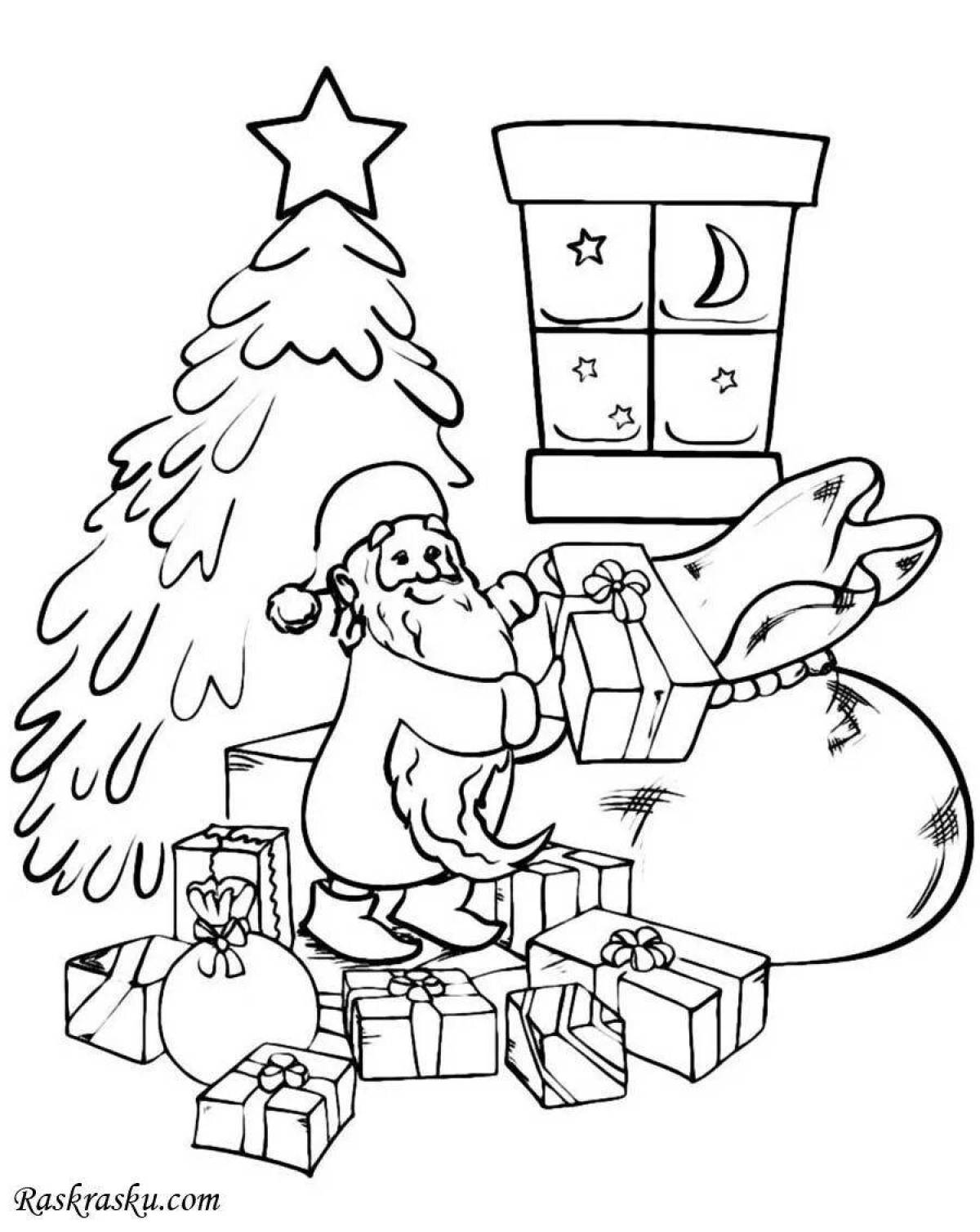 Christmas tree coloring page