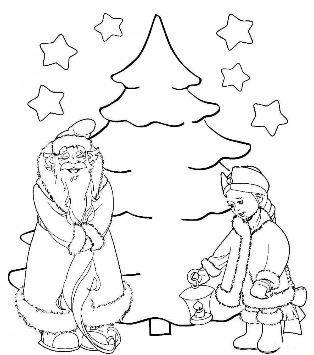 Fun coloring santa claus