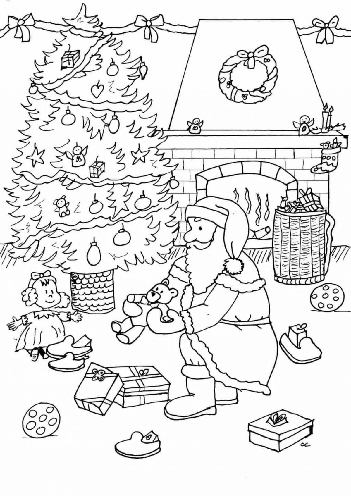 Exciting santa claus coloring book