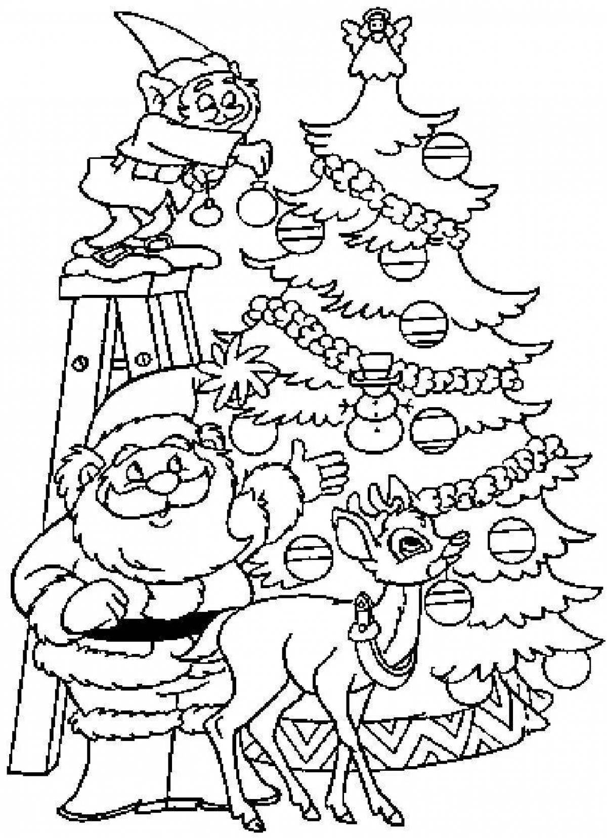 Exciting santa claus coloring book