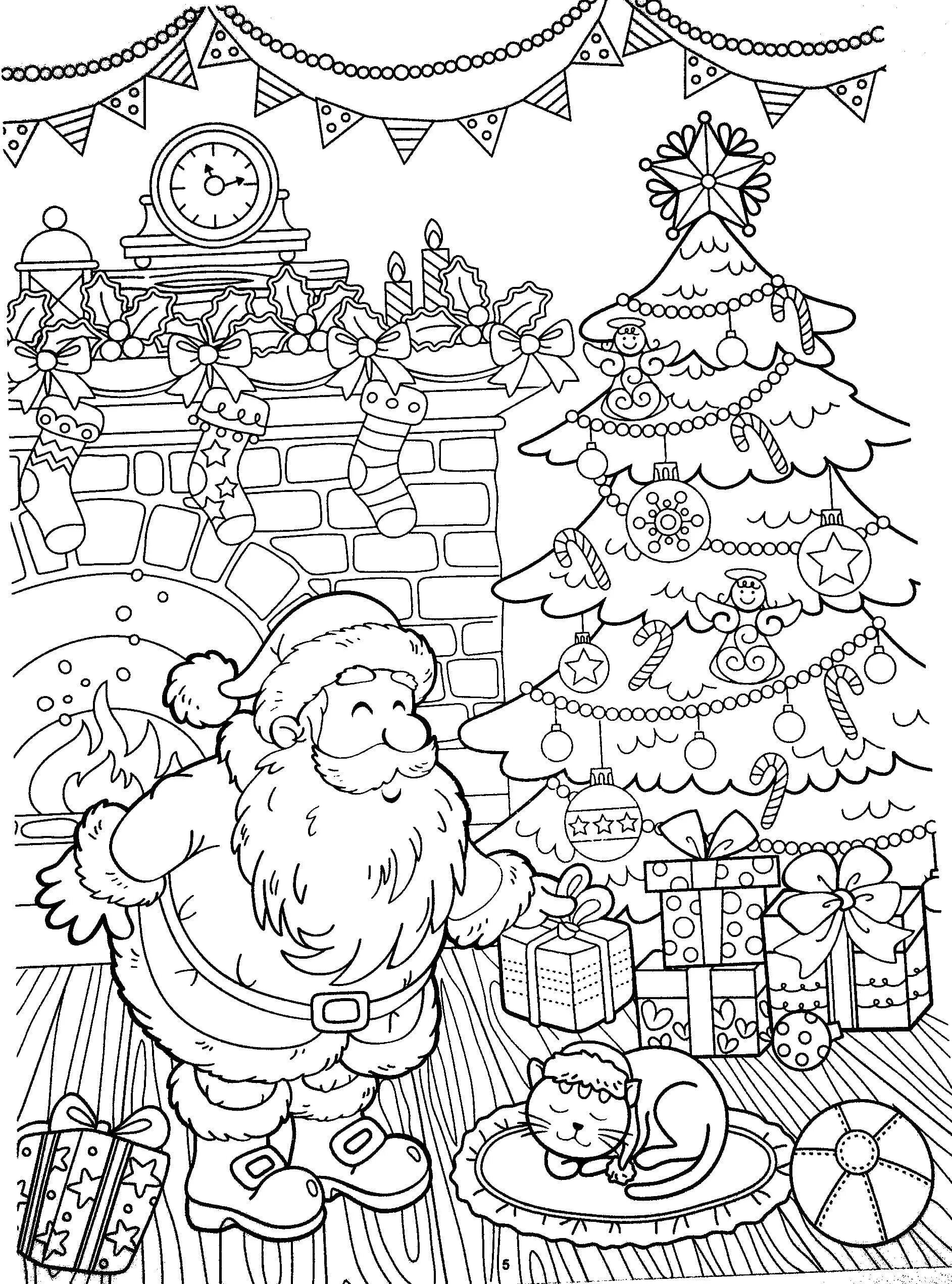 Santa Claus and Christmas tree for kids #3