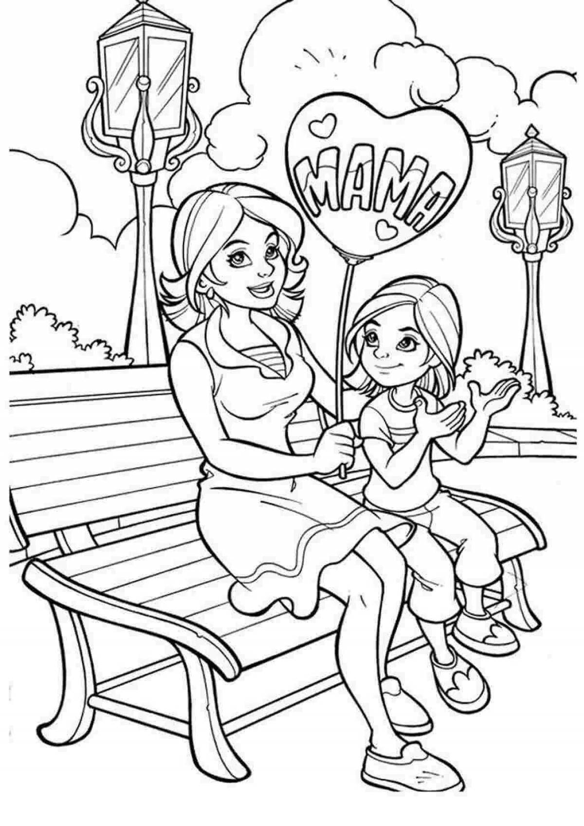 Magic birthday coloring book for mom from daughter