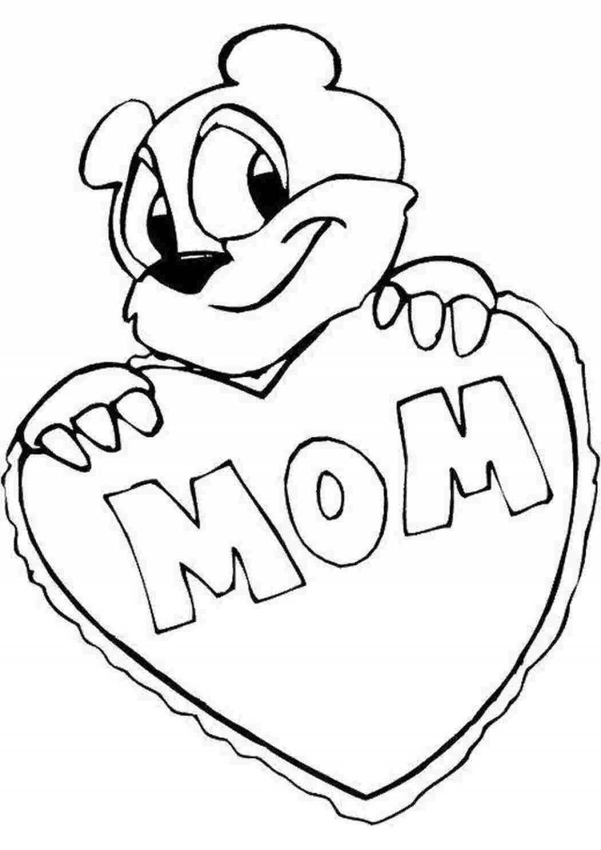 Great birthday coloring pages for mom from daughter