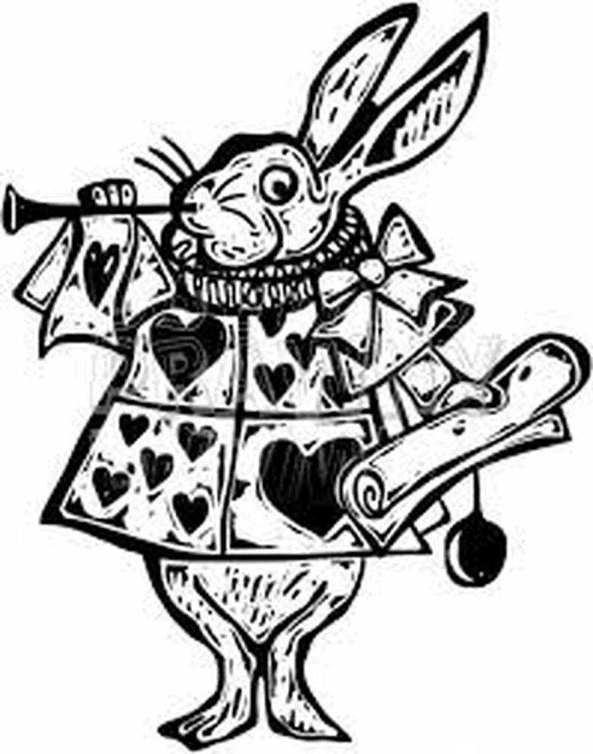 Sly rabbit from Alice in Wonderland