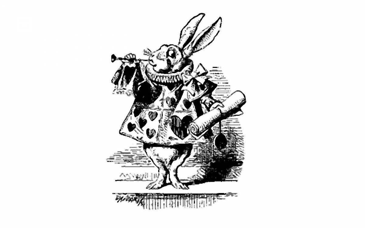 Witty rabbit from Alice in Wonderland