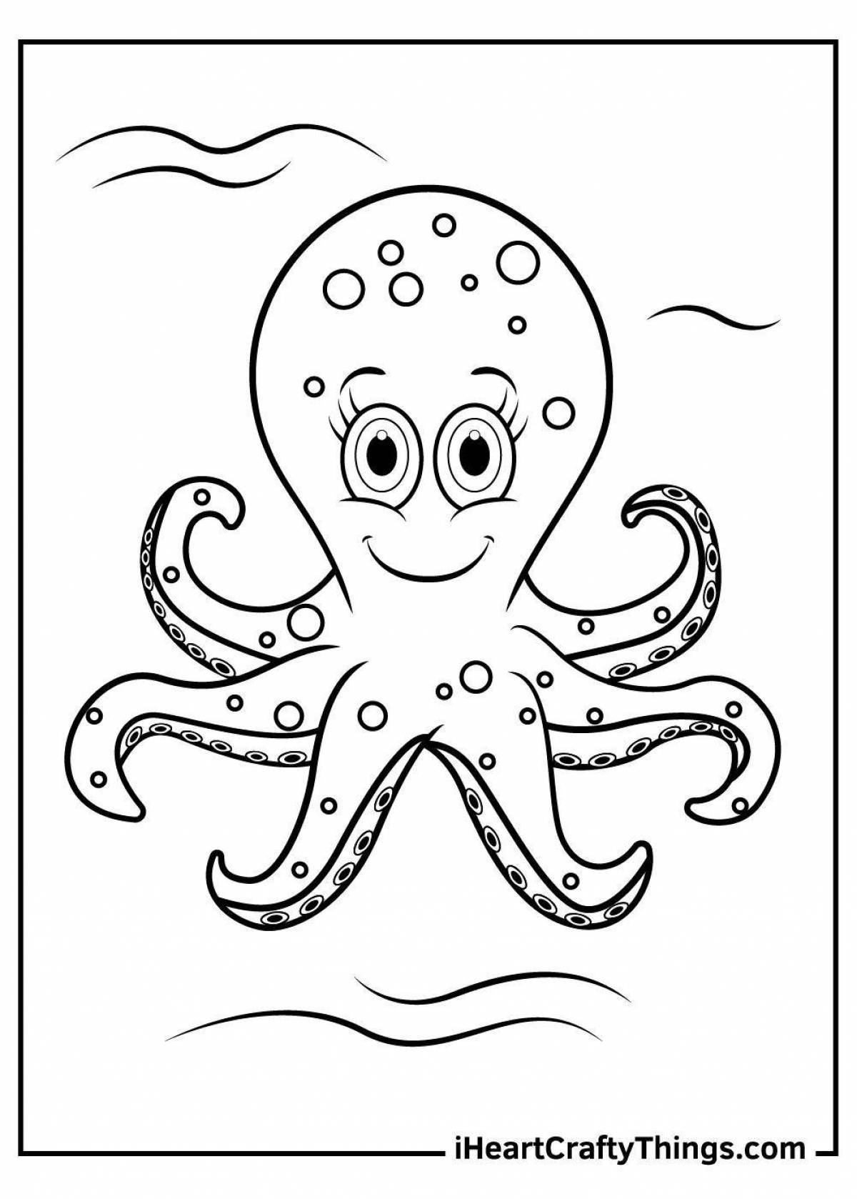 Coloring octopus for kids