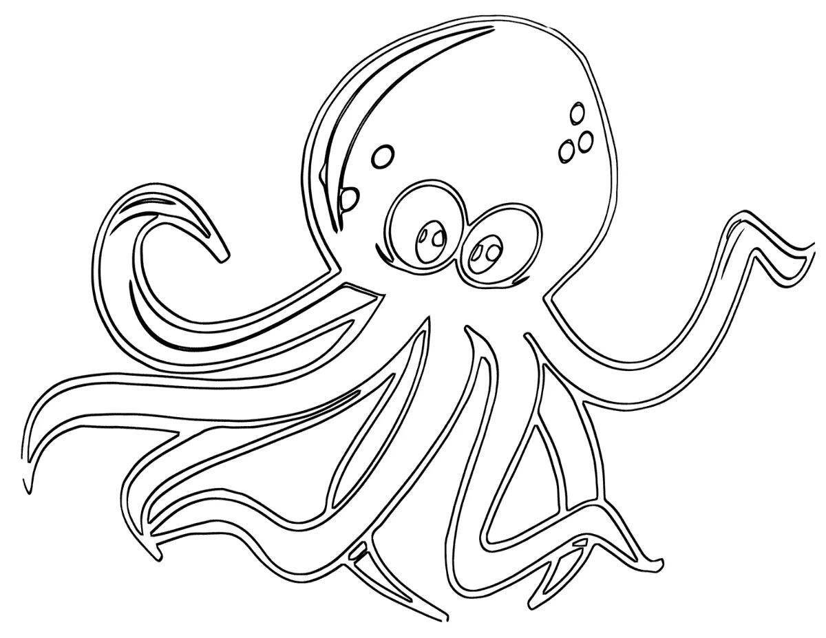Fun octopus coloring book for babies